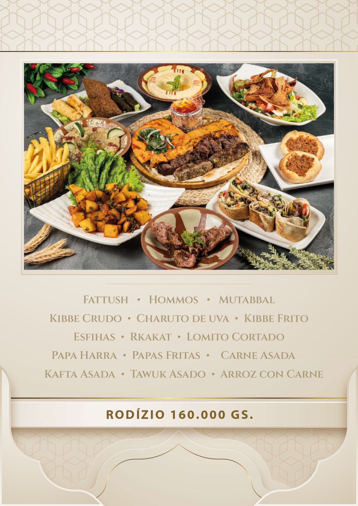 Portada del Menú Halal's